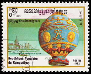 Montgolfier Balloon Stamp